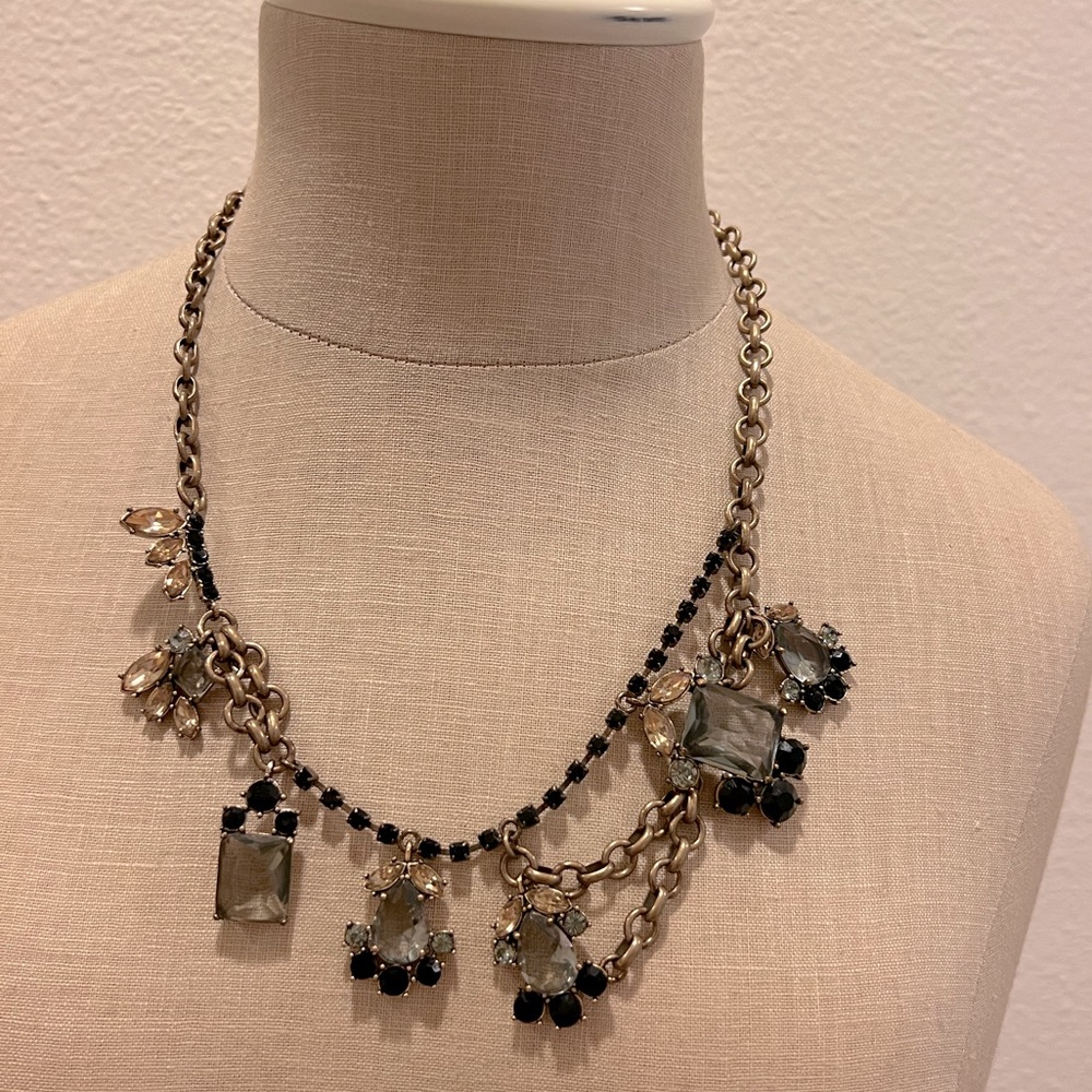 J.Crew 22 Inch Muted Gold Chain Necklace with Glass Beads